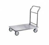 Тележка-платформа для прачечной ТП28 ОЛДАК нерж. открытая г/п 200кг, ручка с перекладиной Тележка-платформа для прачечной ТП28 ОЛДАК нерж. открытая г/п 200кг, ручка с перекладиной