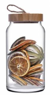 Банка для сыпучих прод. 1130 мл. с дерев. крышкой Вуди Pasabahce 43593 Банка для сыпучих прод. 1130 мл. с дерев. крышкой Вуди Pasabahce 43593