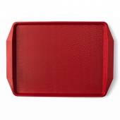 Поднос прямоугольный 42х30см темно-красный поверхность классик (416) MGprof 1732