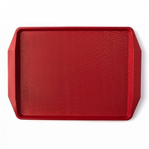 Поднос прямоугольный 42х30см темно-красный поверхность классик (416) MGprof 1732