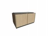 МОБ-Д-В-П 1600х800х860 серия RD1 Каркас с обшивкой ЛДСП, двери, полка, под встройку, пристеный