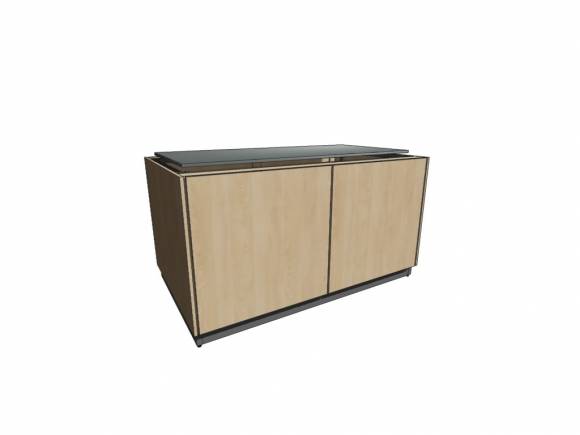 МОБ-Д-В-П 1600х800х860 серия RD1 Каркас с обшивкой ЛДСП, двери, полка, под встройку, пристеный