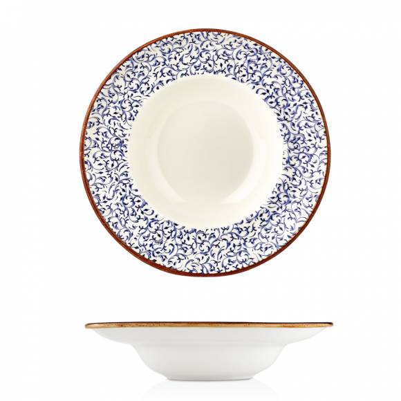 Тарелка для пасты,супа 400 мл 250мм фарфор Tinta Edera By Bone TN-ED-ZT-25-CK /6/ Тарелка для пасты,супа 400 мл 250мм фарфор Tinta Edera By Bone TN-ED-ZT-25-CK /6/