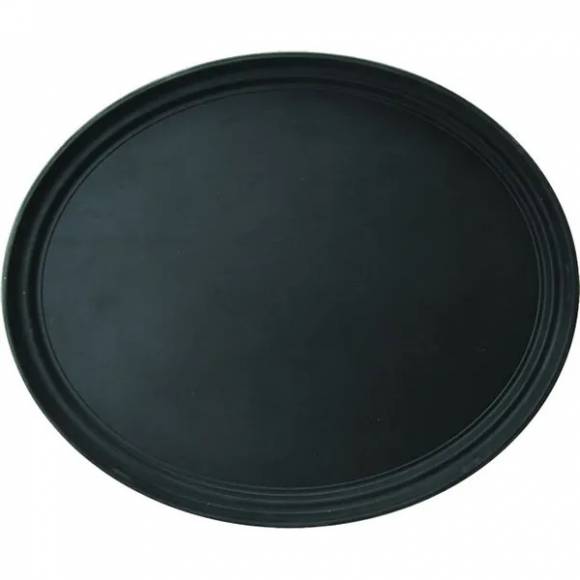 Поднос овальный 59*49см прорезиненный черный ProHotel 2500ct/sp/black