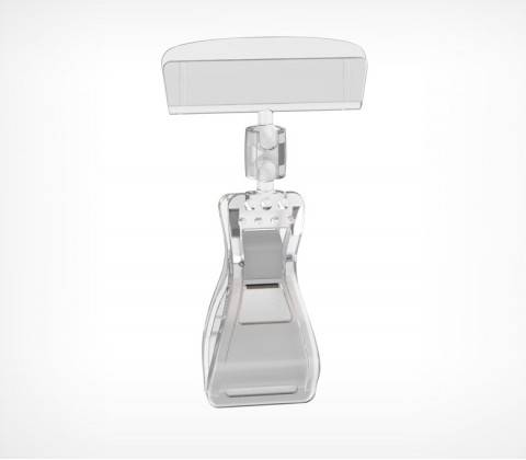 Держатель для ценников и табличек 4,5*2 см. h=9,5 см. прозр. пластик. на прищепке Держатель для ценников и табличек 4,5*2 см. h=9,5 см. прозр. пластик. на прищепке