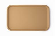 Поднос прямоугольный 52,5x32,5см бежевый поверхность шагрень (106) MGprof 1737