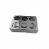 Подставка для соусов 6 ячейки 28*19*8 см. нерж. MGsteel 69822