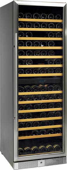 Шкаф холодильный винный Tefcold TFW400-2S черный, рама двери нерж.