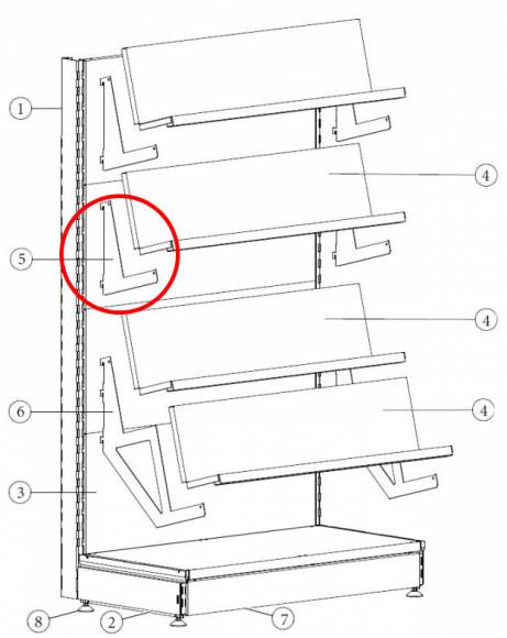 Кронштейн полки книжной 1 МХМ Купец  741264.002 Кронштейн полки книжной 1 МХМ Купец  741264.002