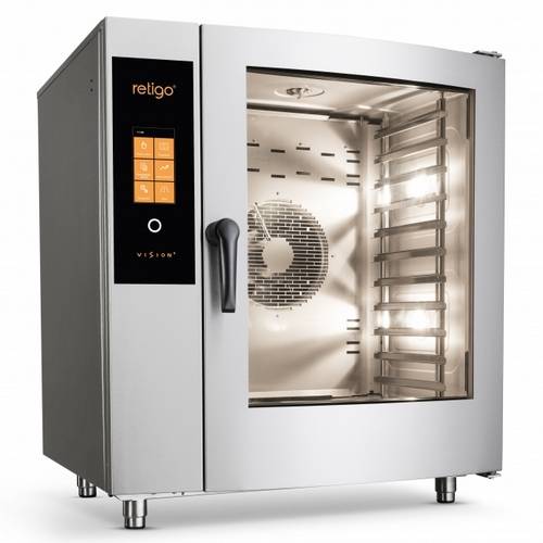 Пароконвектомат Retigo O1011BC VISION PLUS 10 уровн.GN1/1, бойлер, авт. мойка