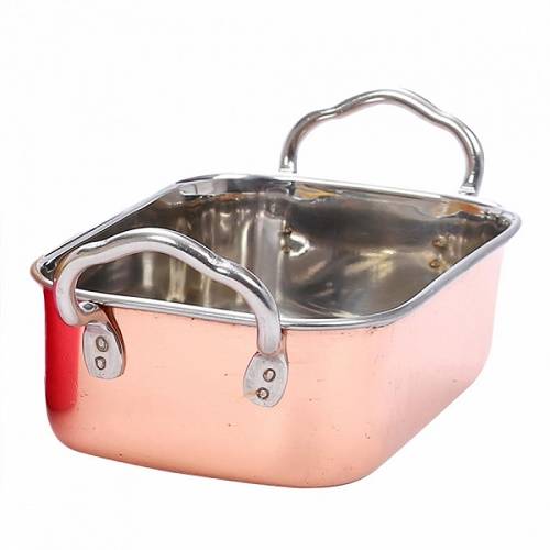 Мини-гастроемкость порционная 145x95x45мм с ручками нерж., медь 81210588  198.90