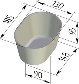 Форма для хлеба Спика 3 Л  10-1 овал (185 х 130 х 95 мм) 3 секции Форма для хлеба Спика 3 Л  10-1 овал (185 х 130 х 95 мм) 3 секции