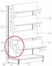 Кронштейн полки книжной 3 МХМ Купец  741268.002
