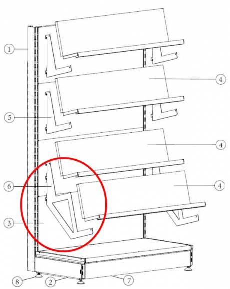 Кронштейн полки книжной 3 МХМ Купец  741268.002 Кронштейн полки книжной 3 МХМ Купец  741268.002