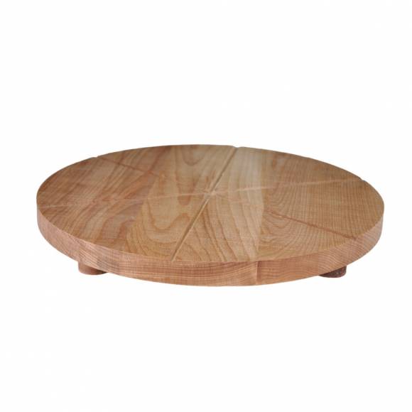 Доска для подачи пиццы d=400*20 мм. на 6 сегментов с ножками, бук 1852 Доска для подачи пиццы d=400*20 мм. на 6 сегментов с ножками, бук 1852