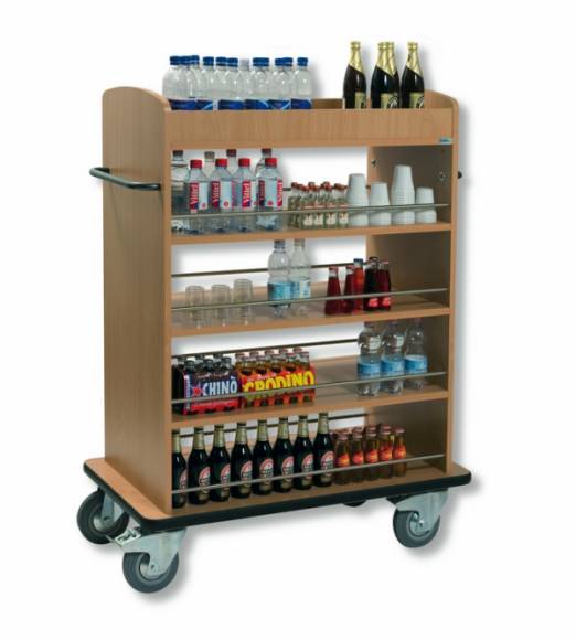 Тележка для напитков ТГ11.8 ОЛДАК 5 полок, верхняя с бортом, 2 стенки МДФ Тележка для напитков ТГ11.8 ОЛДАК 5 полок, верхняя с бортом, 2 стенки МДФ