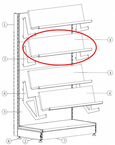 Полка книжная 800 МХМ Купец  745533.002-03 Полка книжная 800 МХМ Купец  745533.002-03