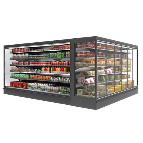 Пристенный охлаждаемый стеллаж Polair MONTE MH 1250 без боковин