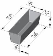Форма для хлеба Спика 3 Л Тостерная (290х95х95мм) 3 секции Форма для хлеба Спика 3 Л Тостерная (290х95х95мм) 3 секции