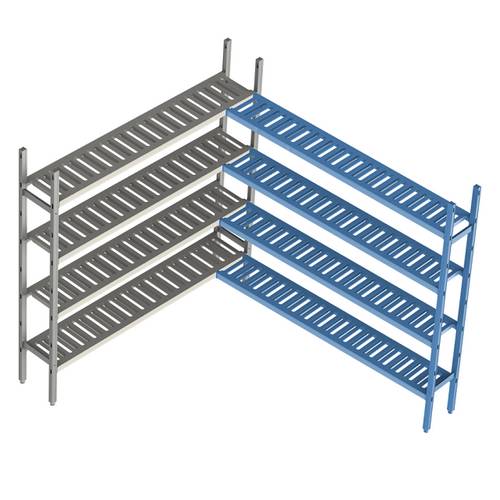 Дополнительная угловая секция. 4 яруса LOAD.ME poly 1200x400x1800 18AL.4PP40.12C	 Дополнительная угловая секция. 4 яруса LOAD.ME poly 1200x400x1800 18AL.4PP40.12C