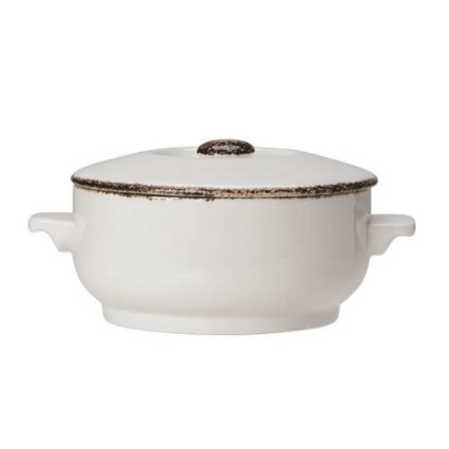 Чашка бульонная «Браун дэппл» б/крышки; фарфор; 425мл; D=12, H=6см; белый, коричнев. 1714 B828