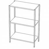 СТП3 стеллаж производственный 3 полки 800*600*1500 СТП3 стеллаж производственный 3 полки 800*600*1500