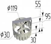 Форма кондитерская "Песочное печенье" d=120мм h=20мм нерж. Форма кондитерская "Песочное печенье" d=120мм h=20мм нерж.