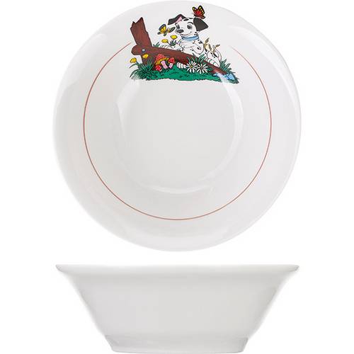 Салатник «Далматинцы»; фарфор; 360мл; белый 4С0498 Салатник «Далматинцы»; фарфор; 360мл; белый 4С0498