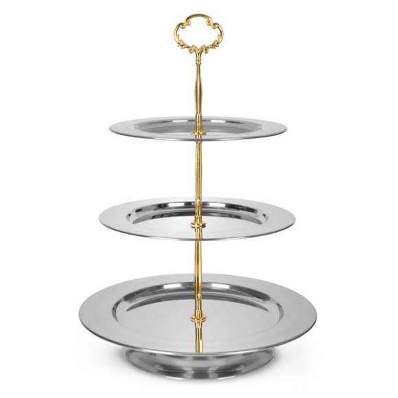 Этажерка 3-х ярусная 360 мм нержавеющая сталь [RGS-PC108-Y3] кт2901