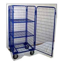 Тележка-стеллаж для белья ТБ12.3 ОЛДАК сетчатый, 3 полки, дверца Тележка-стеллаж для белья ТБ12.3 ОЛДАК сетчатый, 3 полки, дверца