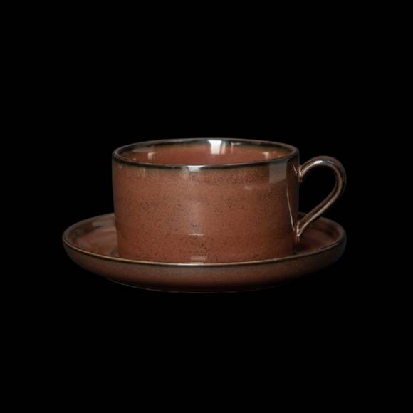 Чайная пара 280мл Corone Carmen красная фк1823