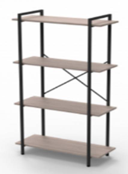 Стеллаж Loft 1500x790x360 4 полки (ясень темный шимо) Стеллаж Loft 1500x790x360 4 полки (ясень темный шимо)