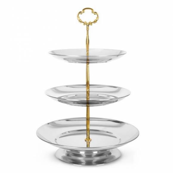 Этажерка 3-х ярусная 360 мм нержавеющая сталь [RGS-PC107-Y3] кт2899