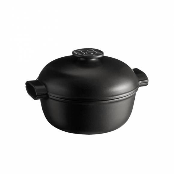 Кастрюля 4,0 л. d=27,0 см. h=20 см. с крышкой (индукция) графитовая керамика Emile Henry 776640 Кастрюля 4,0 л. d=27,0 см. h=20 см. с крышкой (индукция) графитовая керамика Emile Henry 776640