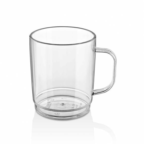 Кружка 300 мл. 75 мм. h=90 см. поликарбонат, прозрачн. штаберил. GP 77161