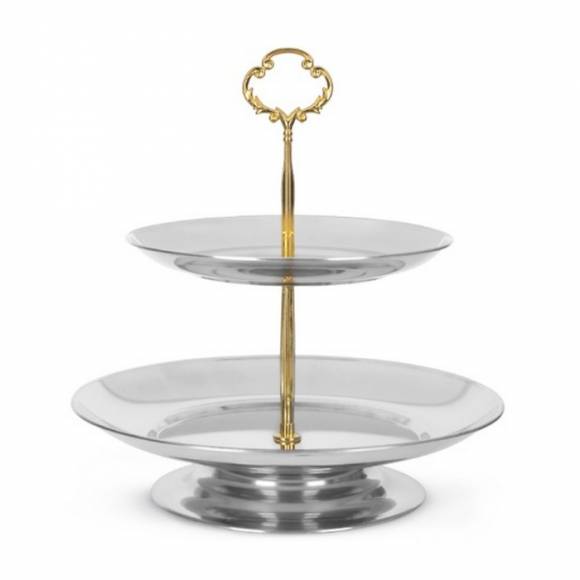 Этажерка 2-х ярусная 260 мм нержавеющая сталь [RGS-PC107-Y2] кт2898