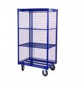 Тележка-стеллаж для белья ТБ12.7 ОЛДАК сетчатый, 3 полки, 2 дверцы Тележка-стеллаж для белья ТБ12.7 ОЛДАК сетчатый, 3 полки, 2 дверцы