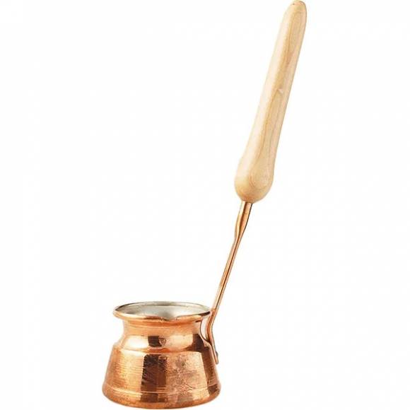 Турка для кофе 125мл медное покрытие ручка дерево CH 114  