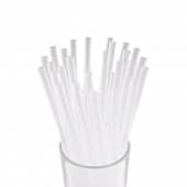 Трубочка для коктейля 0,8х20см прозрачная прямая 250шт/уп КОРОТКАЯ 