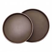Поднос круглый коричневый 36см прорезиненный ПЛАСТИК P.L. - BarWare 1400CT- BROWN