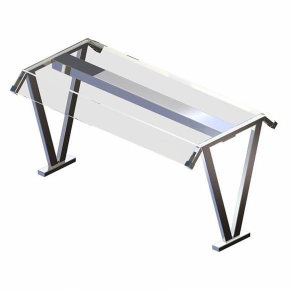 Полка настольная Gastrolux ПН-054/V стеклянная с козырьками Полка настольная Gastrolux ПН-054/V стеклянная с козырьками