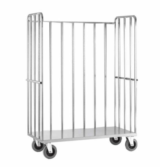 Тележка для прачечной ТП 21.1 ОЛДАК нерж. платформа, 3 высоких борта, г/п 150кг