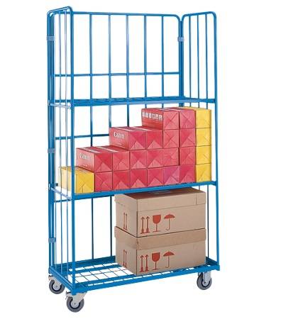 Тележка-стеллаж для белья ТБ122 ОЛДАК 3 полки, стенки сетчатые г/п 150кг Тележка-стеллаж для белья ТБ122 ОЛДАК 3 полки, стенки сетчатые г/п 150кг