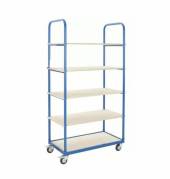 Тележка-стеллаж для белья ТБ125 ОЛДАК открытый, 5 полок МДФ, г/п 150кг Тележка-стеллаж для белья ТБ125 ОЛДАК открытый, 5 полок МДФ, г/п 150кг