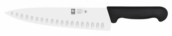 Нож поварской 300/445 мм. Шеф черный с бороздками PRACTICA Icel 24100.3067000.300