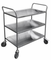 Тележка сервировочная Абат ТС-80 (800х500мм) 3 полки, поворотные колеса, вся нерж.				 Тележка сервировочная Абат ТС-80 (800х500мм) 3 полки, поворотные колеса, вся нерж.