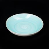 Тарелка глубокая без борта 700мл 255мм  Corone Nature голубая /24/