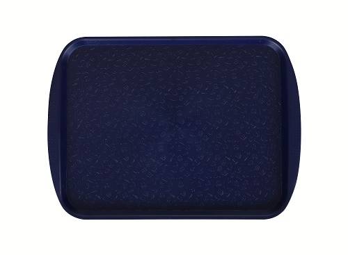 Поднос прямоугольный 41,5х30,5см темно-синий с ручками 2109 мки083/10/