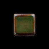 Тарелка квадратная 158х158мм Corone Verde синий+зеленый HL496990 фк0710