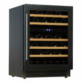 Винный шкаф компрессорный, под столешницу DUNAVOX DAU-46.146DB 2 температурные зоны